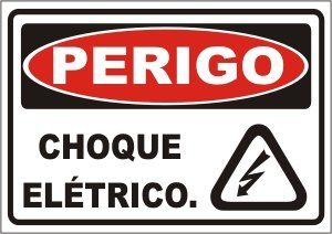 PLACA POLIET 15X20 PERIGO CHOQUE ELÉTRICO